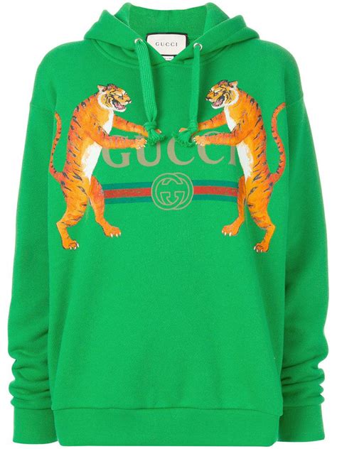 gucci tiger cotton sweatshirt|green gucci tiger sweatshirt.